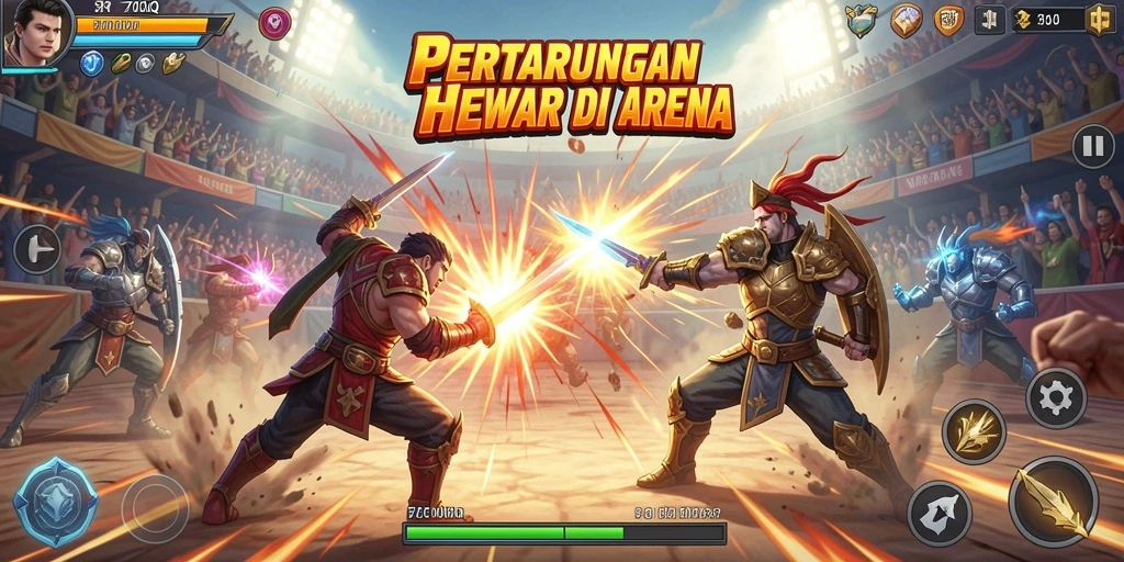 Screenshot dari gameplay 700Q menunjukkan pertarungan yang menegangkan antara karakter.