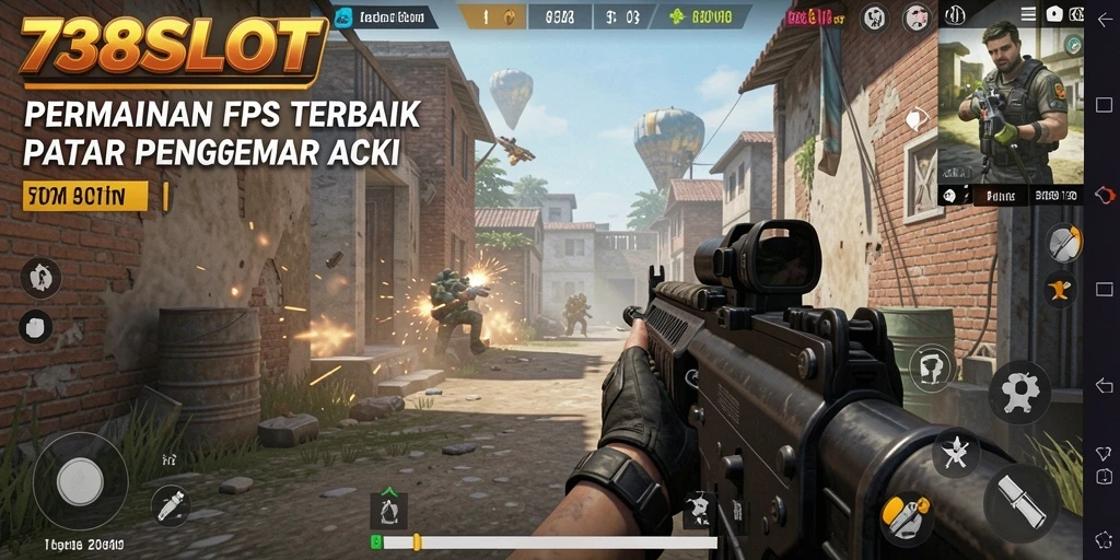 Tangkapan layar gameplay FPS yang seru dari 738SLOT.