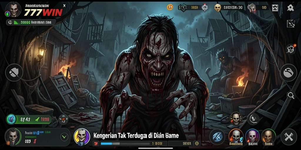 Screenshot menunjukkan momen menegangkan saat menjelajahi dunia gelap di 777WIN.