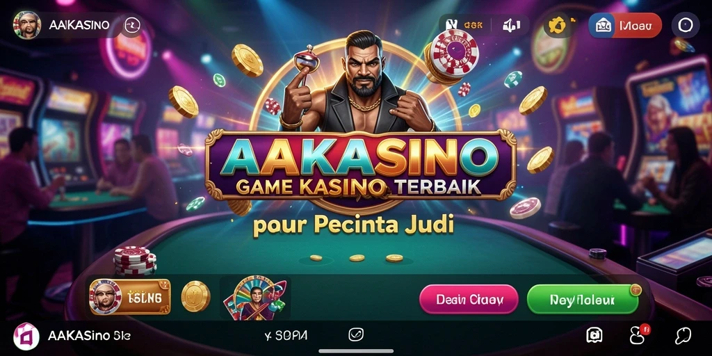 Tampilan gameplay AAKASINO dengan suasana kasino yang mengasyikkan.