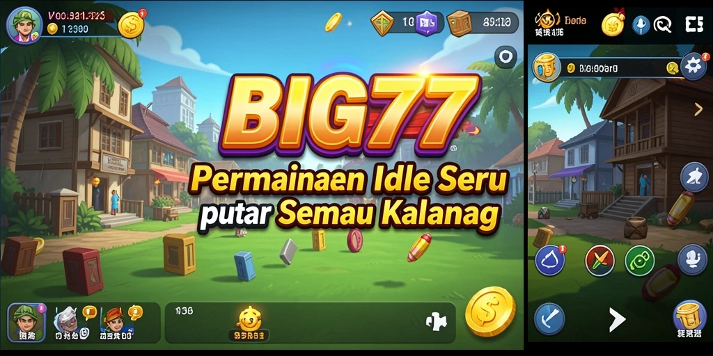 Screenshot gameplay BIG77 menampilkan aksi karakter dalam permainan Idle.