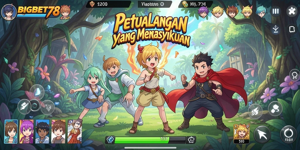 Tampilan gameplay menawan dari BIGBET78 dengan karakter Anime yang beragam.