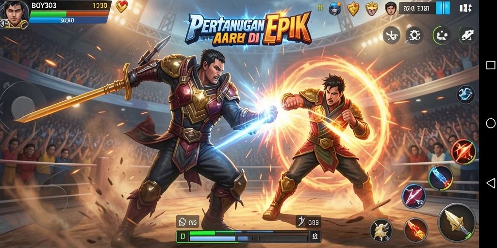 Tampilan grafis memukau saat bertarung di arena BOY303.