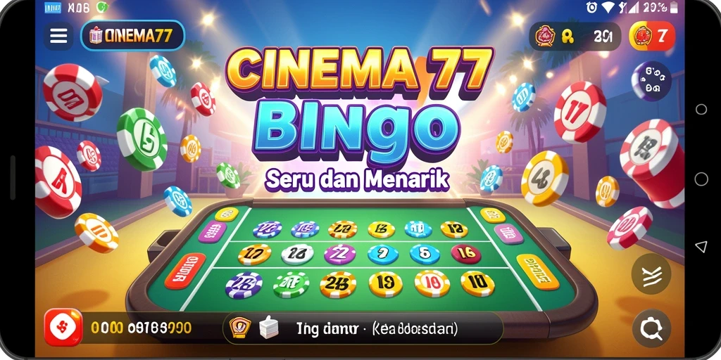 Screenshot CINEMA77 menunjukkan gameplay Bingo yang menarik dan interaktif.