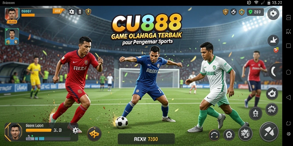 Screenshot CU888 menampilkan pemain dalam aksi olahraga seru.