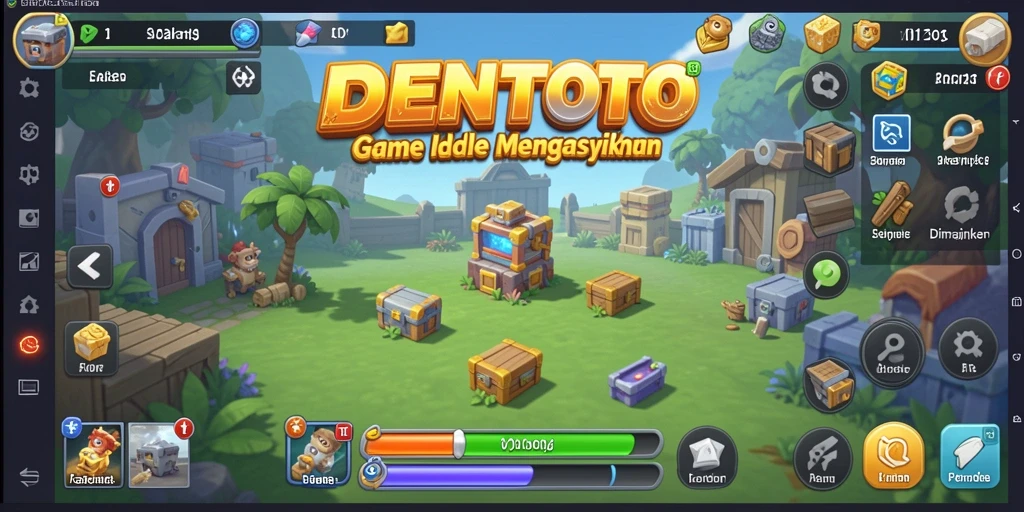 Screenshot DENTOTO menampilkan gameplay menyenangkan dan karakter yang berinteraksi.
