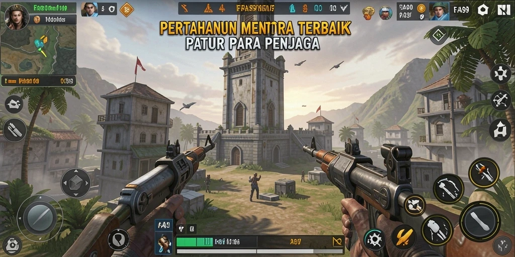 Tampilan gameplay Tower Defense yang seru dan strategis.