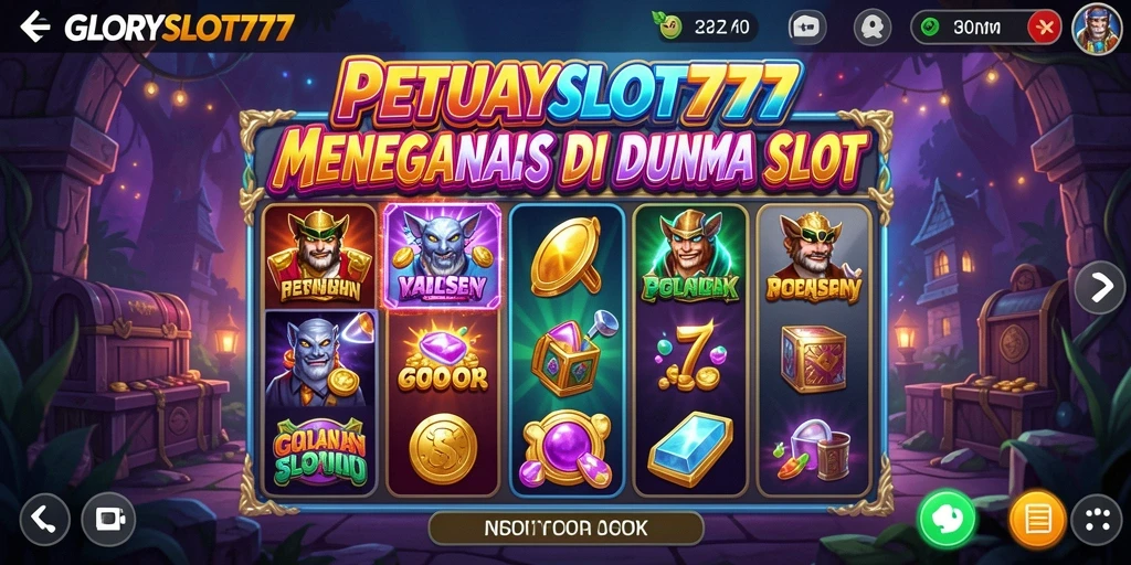Menampilkan gameplay petualangan seru di GLORYSLOT777.