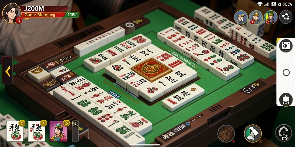 Gameplay menawan J200M dengan ubin Mahjong yang menarik.