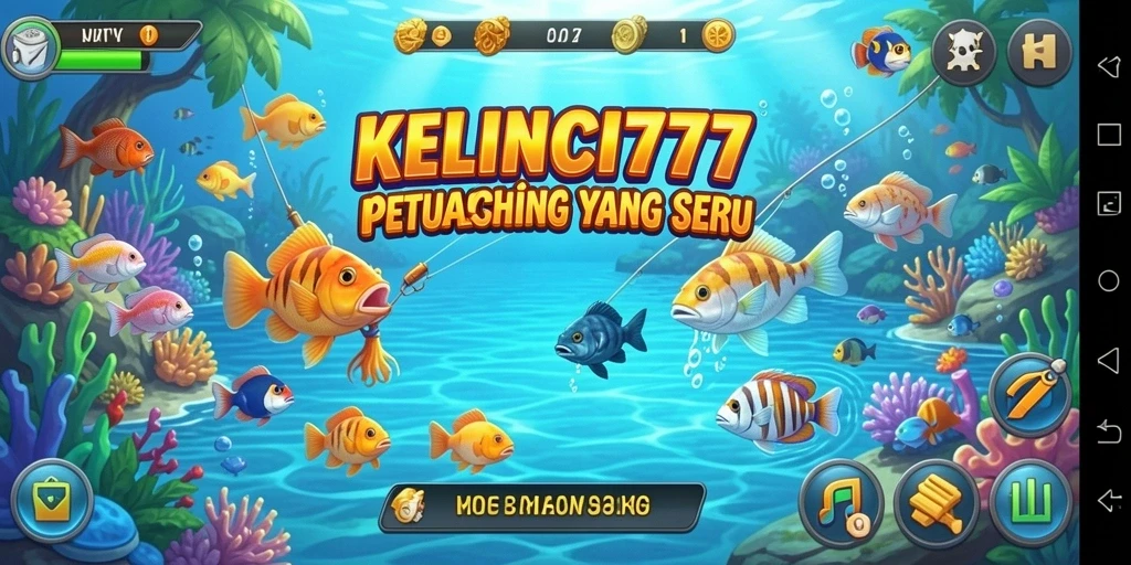 Tampilan gameplay KELINCI777 saat menangkap ikan di lokasi menakjubkan.