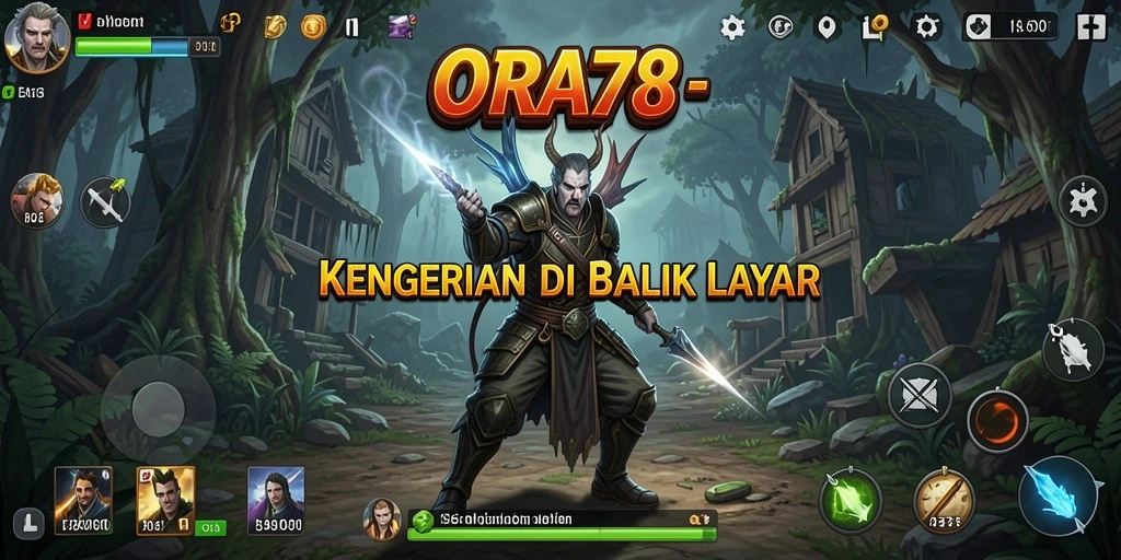 Tangkapan layar ORA78 menampilkan momen menegangkan di dalam permainan horor.