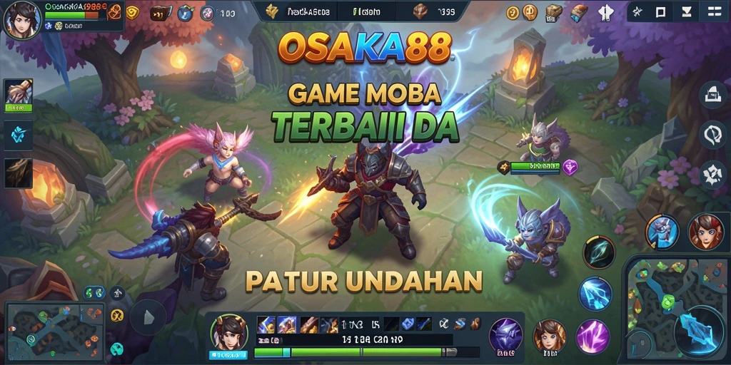Gameplay mendebarkan OSAKA88 dalam pertarungan MOBA.
