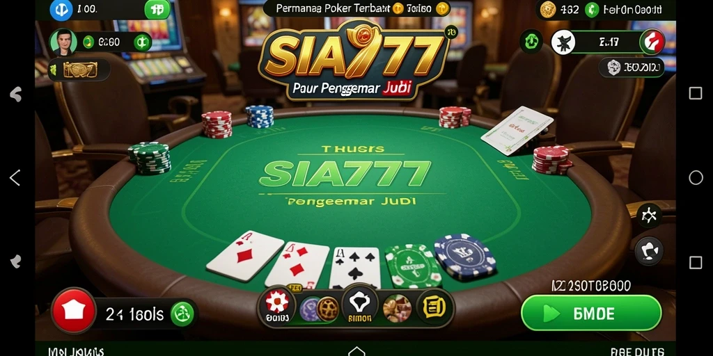 Tampilan menarik dari gameplay SIA777 di Poker.