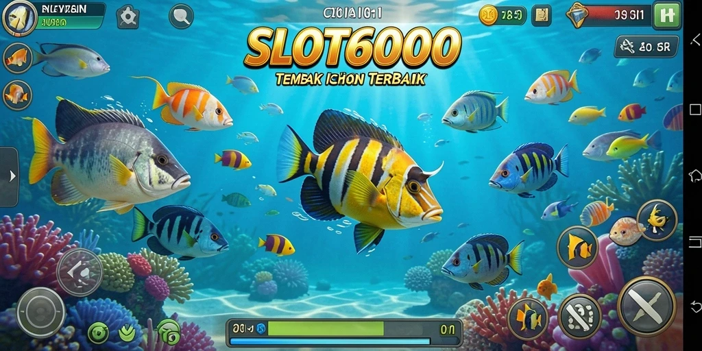 Gameplay menembak ikan yang seru dan menantang di SLOT6000.