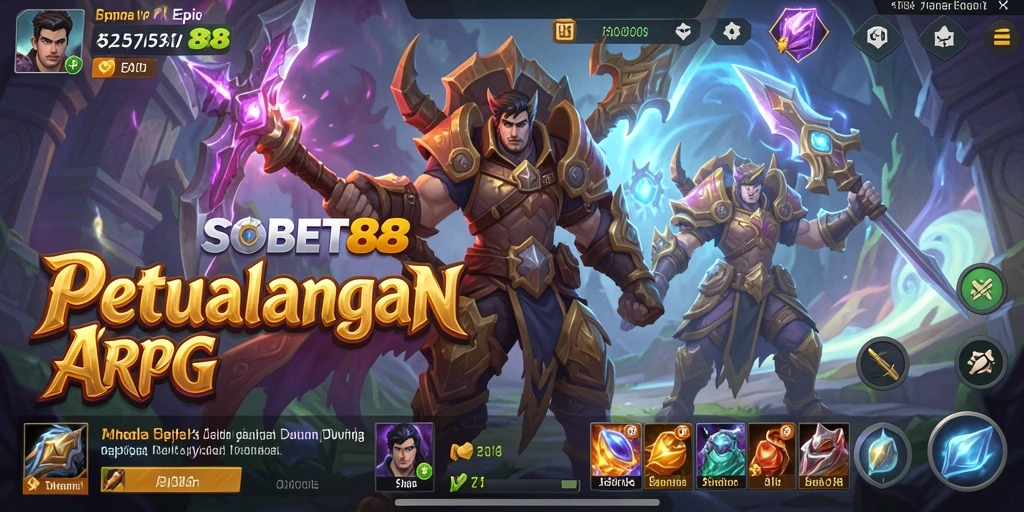 Screenshot menunjukkan aksi intens dalam pertempuran ARPG.