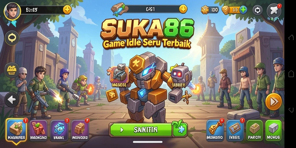 Tampilan menarik dari gameplay Idle di SUKA86.