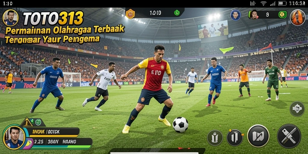 Tampilan gameplay seru di TOTO313 dengan aksi olahraga mendebarkan.